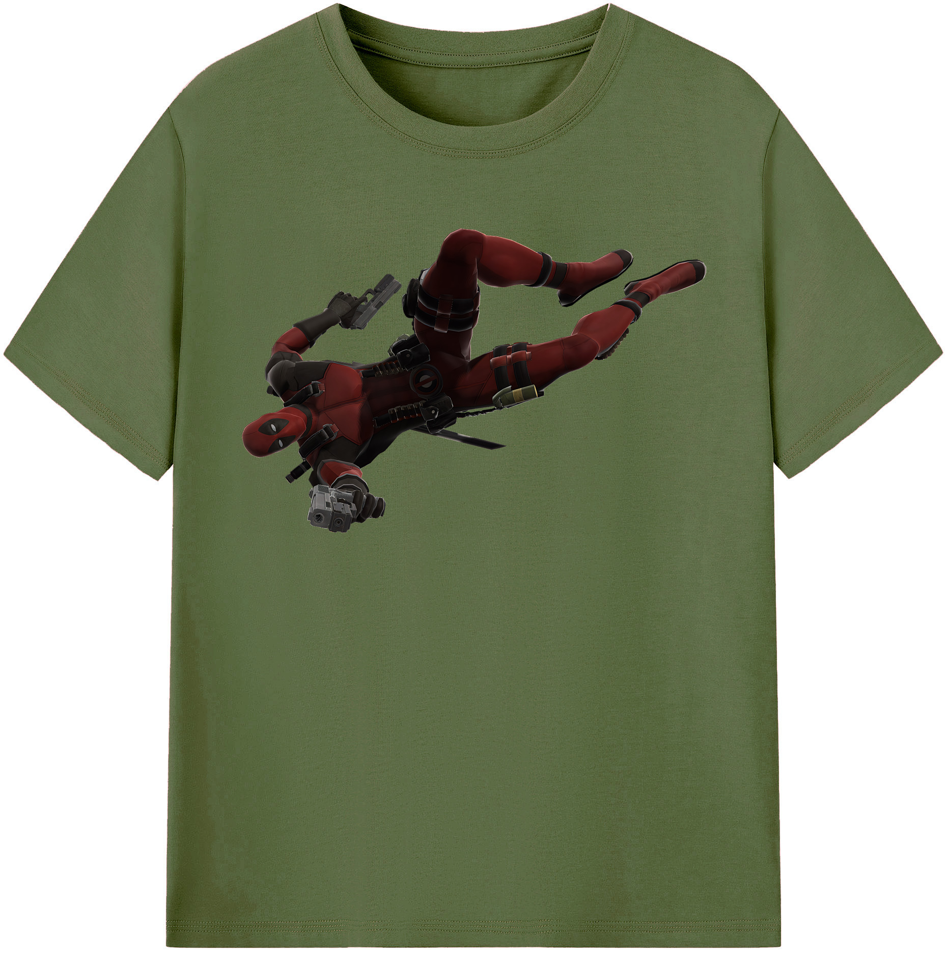 （画像用） Deadpool デッドプール 綿100％半袖Tシャツ（フロントプリント）